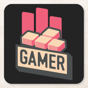 Classic Gamer Rechteckiger Pappuntersetzer