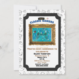 Classic Gamers Geburtstag Cool Play Einladung