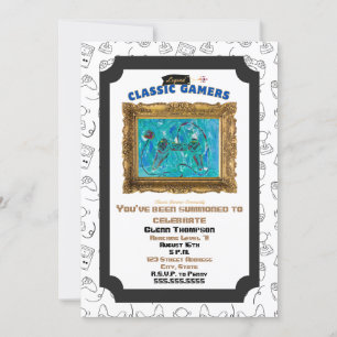 Classic Gamers Geburtstag Cool Play Einladung