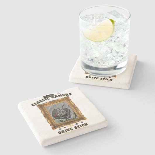 Classic Gamers Groovy Vision Steinuntersetzer (Seitenansicht)