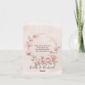 Classic Garden Bright White Folded Wedding Program Dankeskarte (Rückseite)