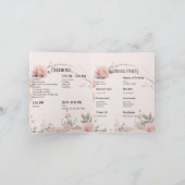 Classic Garden Bright White Folded Wedding Program Dankeskarte (Innenseite)
