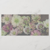 CLASSIC Garden Hellebore Holz und White Menu Karte (Rückseite)