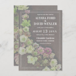 CLASSIC Garden Hellebore Wood Wedding Einladung