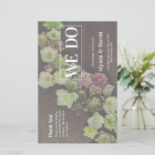 CLASSIC Garden Hellebore Wood Wedding Program (Stehend Vorderseite)