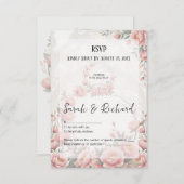 Classic Garden Wedding Romantic Floral RSVP Karte (Vorne/Hinten)