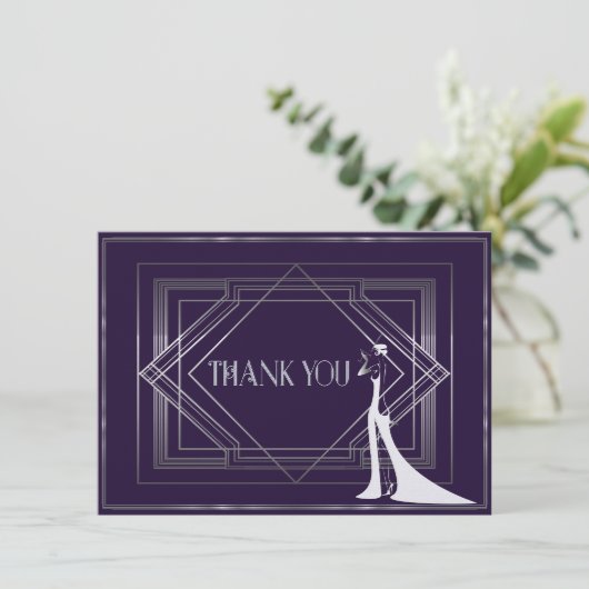 Classic Gatsby Deko Wedding Danke Ihnen 2 Manuela (Stehend Vorderseite)