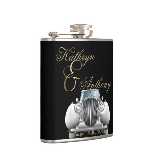 Classic Gatsby Deko Wedding Groom - Geschenk Flachmann (Rechts)