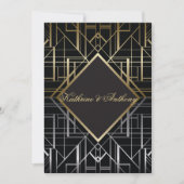 Classic Gatsby Deko Wedding Invitation G Einladung (Vorderseite)