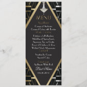 Classic Gatsby Deko Wedding Menu Chandelier Menükarte (Vorderseite)