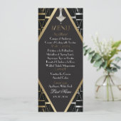 Classic Gatsby Deko Wedding Menu Chandelier Menükarte (Stehend Vorderseite)
