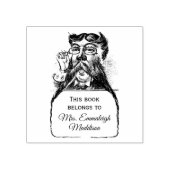 Classic Gent Librarian Vintag Mustache Männchen Gummistempel (Prägung)