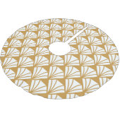 Classic Geometric: Art Deco Elegance. Polyester Weihnachtsbaumdecke (Schrägansicht)