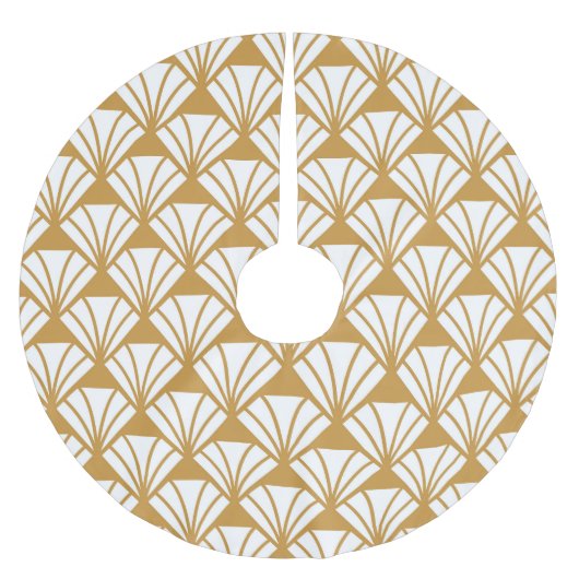 Classic Geometric: Art Deco Elegance. Polyester Weihnachtsbaumdecke (Vorderseite)