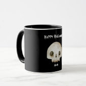 Classic Ghost Skeleton Happy Halloween Mama Tasse (Vorderseite Links)