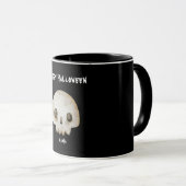 Classic Ghost Skeleton Happy Halloween Mama Tasse (VorderseiteRechts)