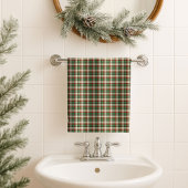Classic Gift Towel Red Green Plaid for Christmas Badhandtuch Set
