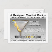 Classic Gin Martini Rezept Postkarte (Vorne/Hinten)