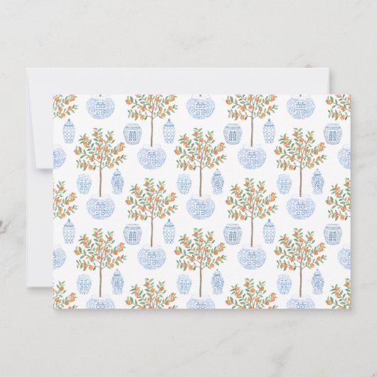 Classic Ginger Jar Stationery | vom Schreibtisch Mitteilungskarte (Rückseite)