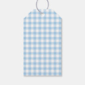 Classic Gingham Baby Blue Geschenkanhänger (Vorderseite)