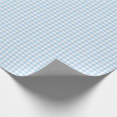 Classic Gingham Baby Blue Geschenkpapier (Ecke)