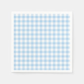 Classic Gingham Baby Blue Serviette (Vorderseite)