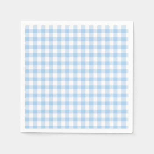 Classic Gingham Baby Blue Serviette (Vorderseite)