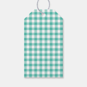 Classic Gingham Bluegrass Green Geschenkanhänger