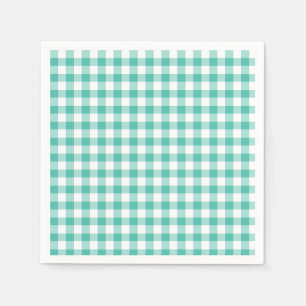 Classic Gingham Bluegrass Green Serviette