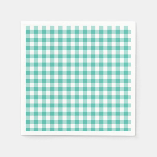 Classic Gingham Bluegrass Green Serviette (Vorderseite)