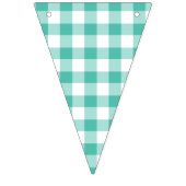 Classic Gingham Bluegrass Green Wimpelkette (Dritte Fahne)