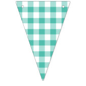 Classic Gingham Bluegrass Green Wimpelkette (Zweite Fahne)