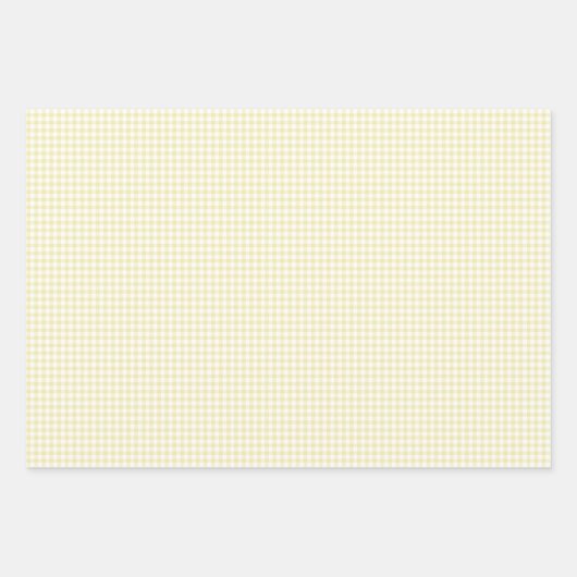 Classic Gingham Butter Yellow Geschenkpapier Set (Vorderseite 3)