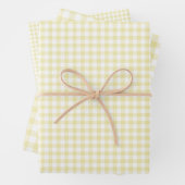 Classic Gingham Butter Yellow Geschenkpapier Set (Beispiel)