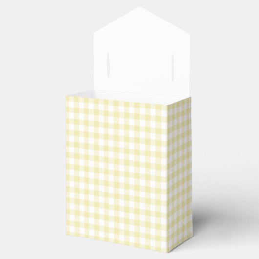 Classic Gingham Butter Yellow Geschenkschachtel (Geöffnet)