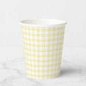 Classic Gingham Butter Yellow Pappbecher (Rechts)