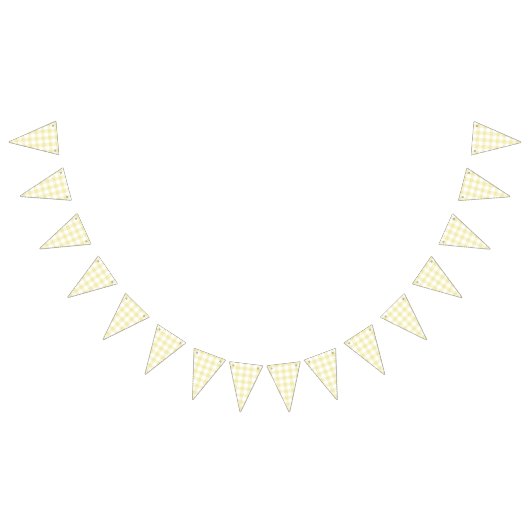 Classic Gingham Butter Yellow Wimpelkette (Alle)