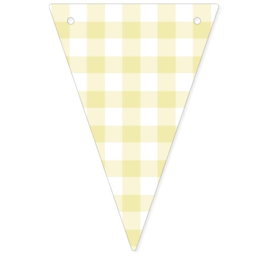 Classic Gingham Butter Yellow Wimpelkette (Zweite Fahne)