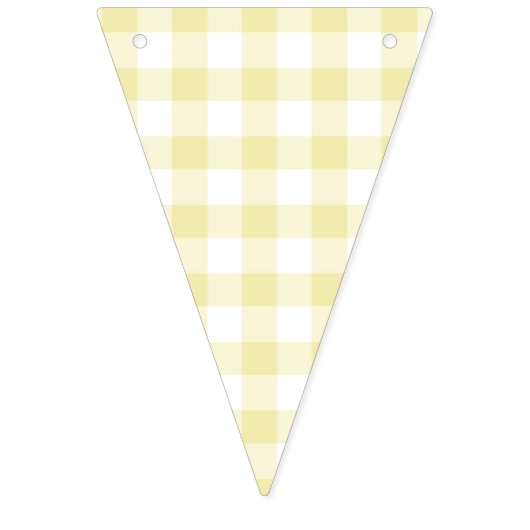Classic Gingham Butter Yellow Wimpelkette (Erste Fahne)