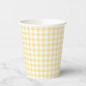 Classic Gingham Canary Yellow Pappbecher (Links)