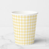 Classic Gingham Canary Yellow Pappbecher (Rechts)