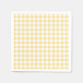 Classic Gingham Canary Yellow Serviette (Vorderseite)