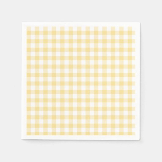 Classic Gingham Canary Yellow Serviette (Vorderseite)
