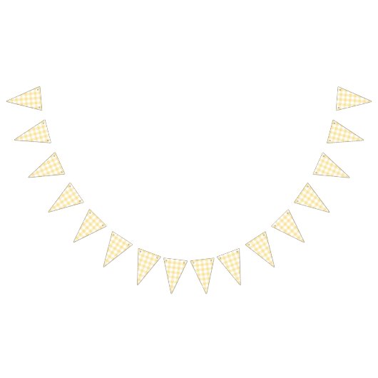 Classic Gingham Canary Yellow Wimpelkette (Alle)