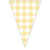 Classic Gingham Canary Yellow Wimpelkette (Dritte Fahne)