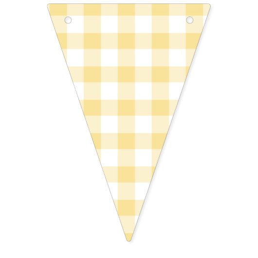 Classic Gingham Canary Yellow Wimpelkette (Dritte Fahne)