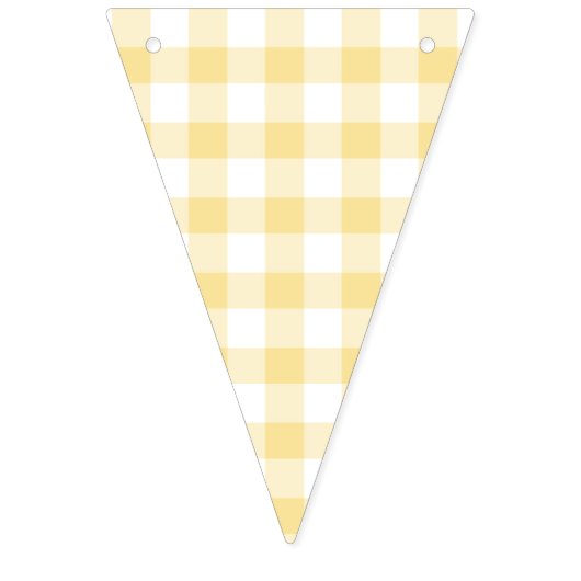 Classic Gingham Canary Yellow Wimpelkette (Zweite Fahne)