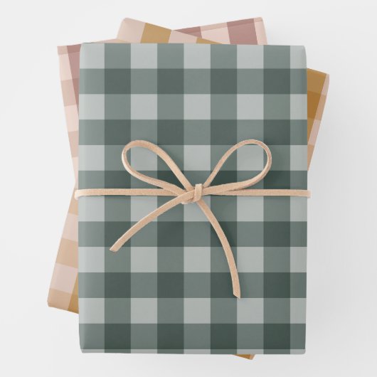 Classic Gingham Checkered Geschenkpapier Set (Beispiel)