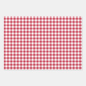 Classic Gingham Cherry Red Geschenkpapier Set (Vorderseite 2)