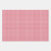 Classic Gingham Cherry Red Geschenkpapier Set (Vorderseite)